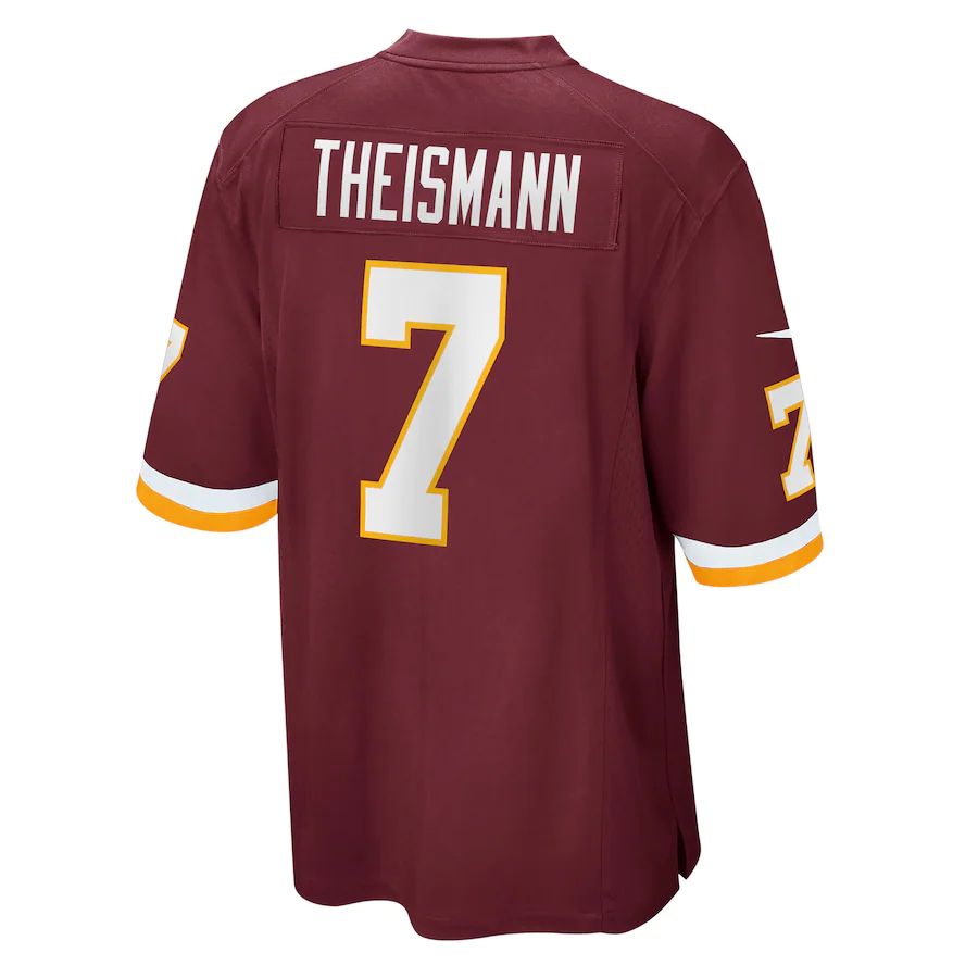 W.Football Team #7 Joe Theismann Burgundy Retired Player Jersey Stitched American Football Jerseys